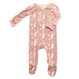 Milk n Cookies Pink Footie - Denny's