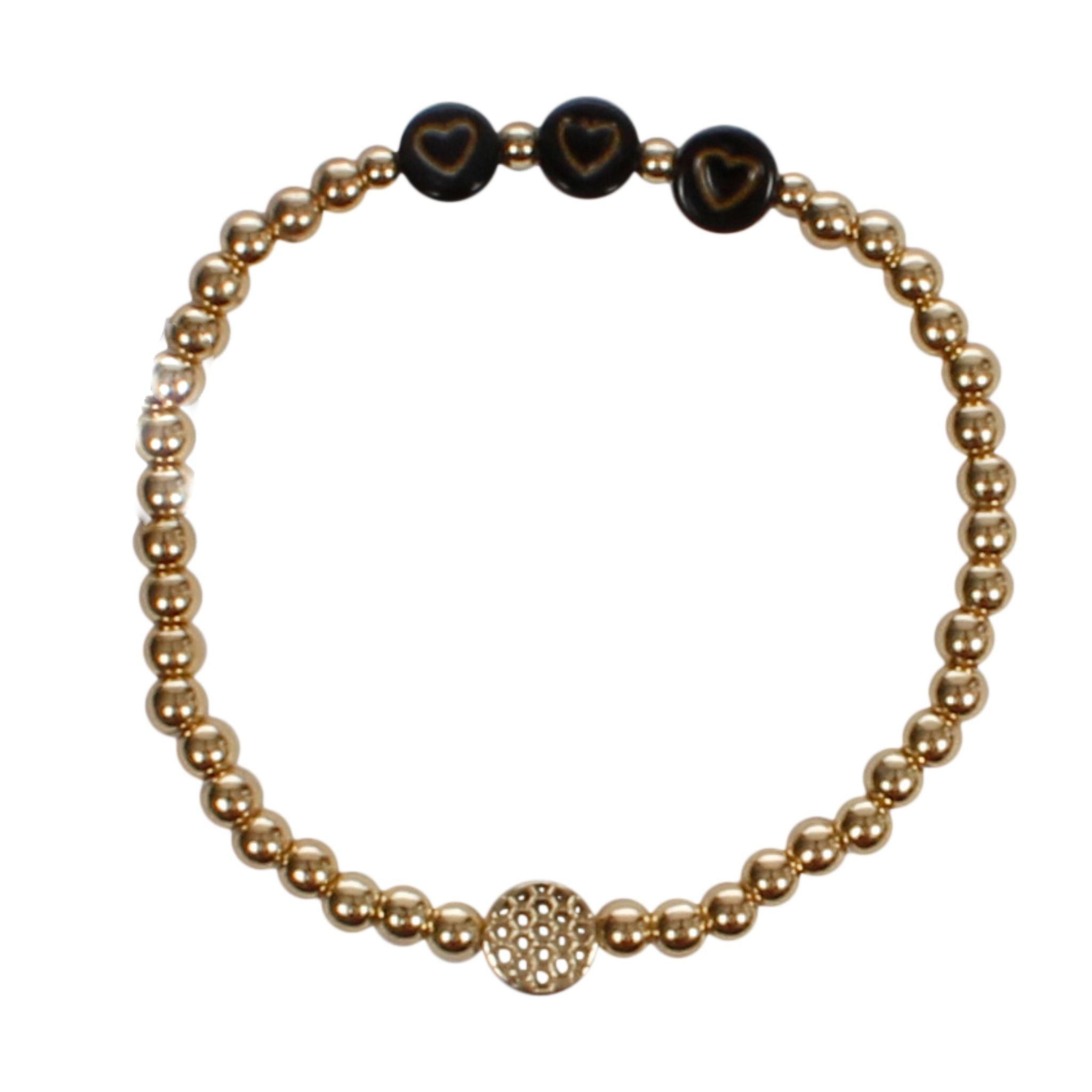 3 Heart Ball Stretch Bracelet - Denny's