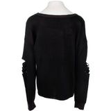 Long Sleeve Top with Cut Sleeves and Good Vibe Stars - Denny's