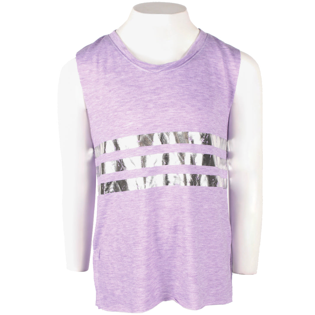 Muscle Tank with Foil Stripes - Denny's