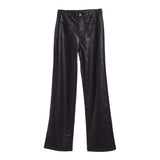 Pleather Straight Leg Pant - Denny's
