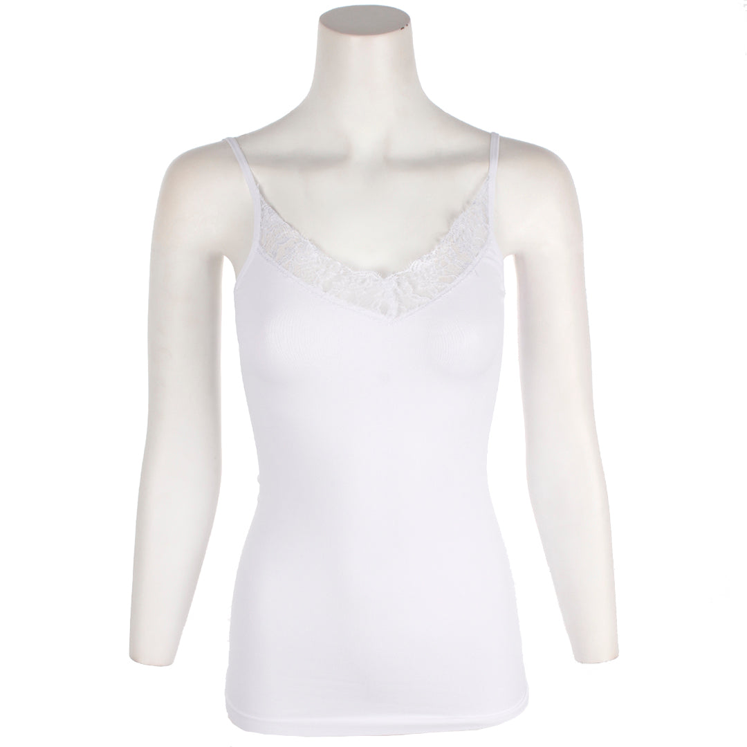 Eyelash Lace Trim Cami - Denny's