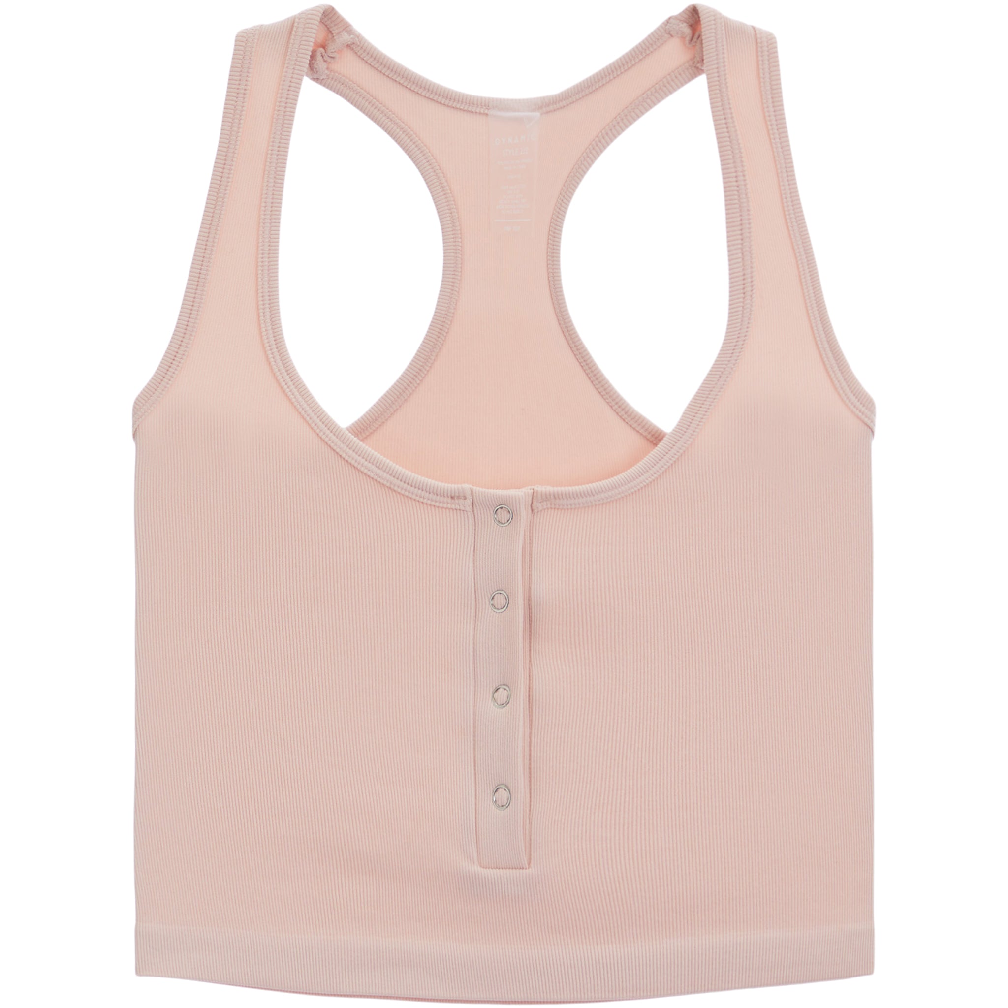Button Front Crop Ribbed Tank - Denny's