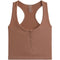 Button Front Crop Ribbed Tank - Denny's