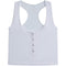 Button Front Crop Ribbed Tank - Denny's