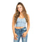 Snap Button Front Crop Ribbed Tank - Denny's