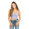 Snap Button Front Crop Ribbed Tank - Denny's