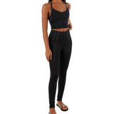 Max Ankle Length Legging with Lace Up Waistband - Denny's