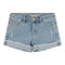 Mid Rise Destruction Rollup Denim Short - Denny's