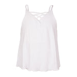 Criss Cross Front Flowy Tank Top - Denny's