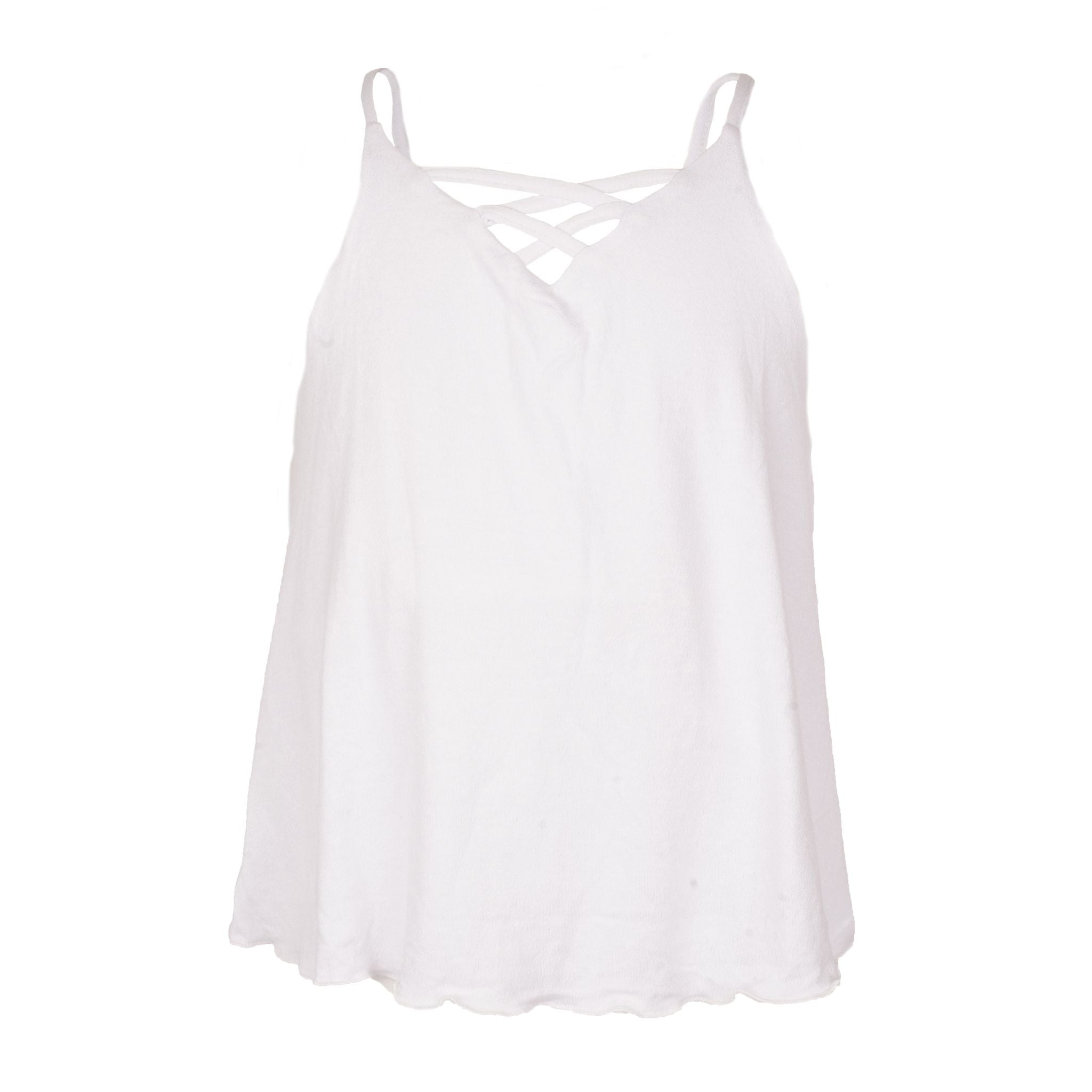 Criss Cross Front Flowy Tank Top - Denny's