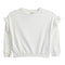 Eyelet Ruffle Detail Sweatshirt - Denny's