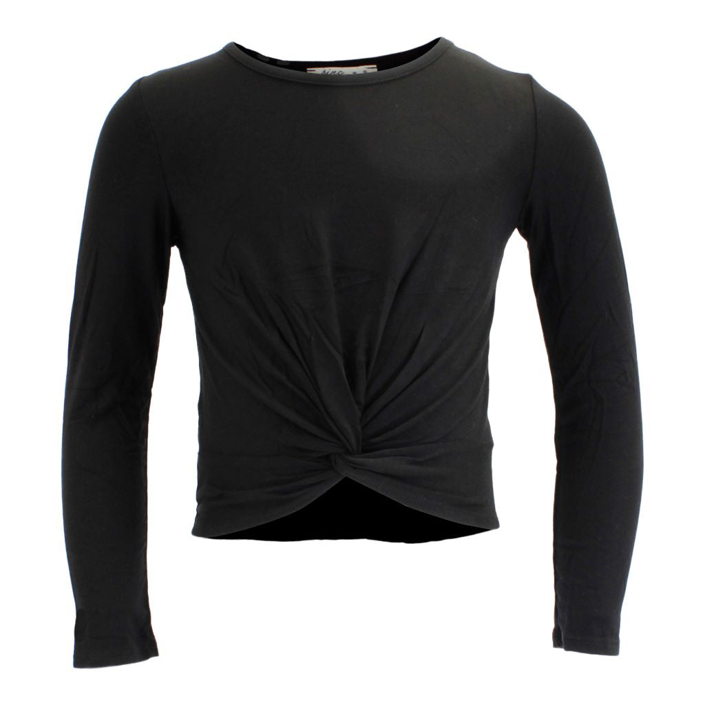 Long Sleeve Twisted Front Tee - Denny's