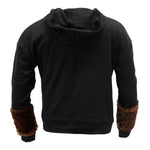 Hoody with Leopard Fur Cuffs - Denny's
