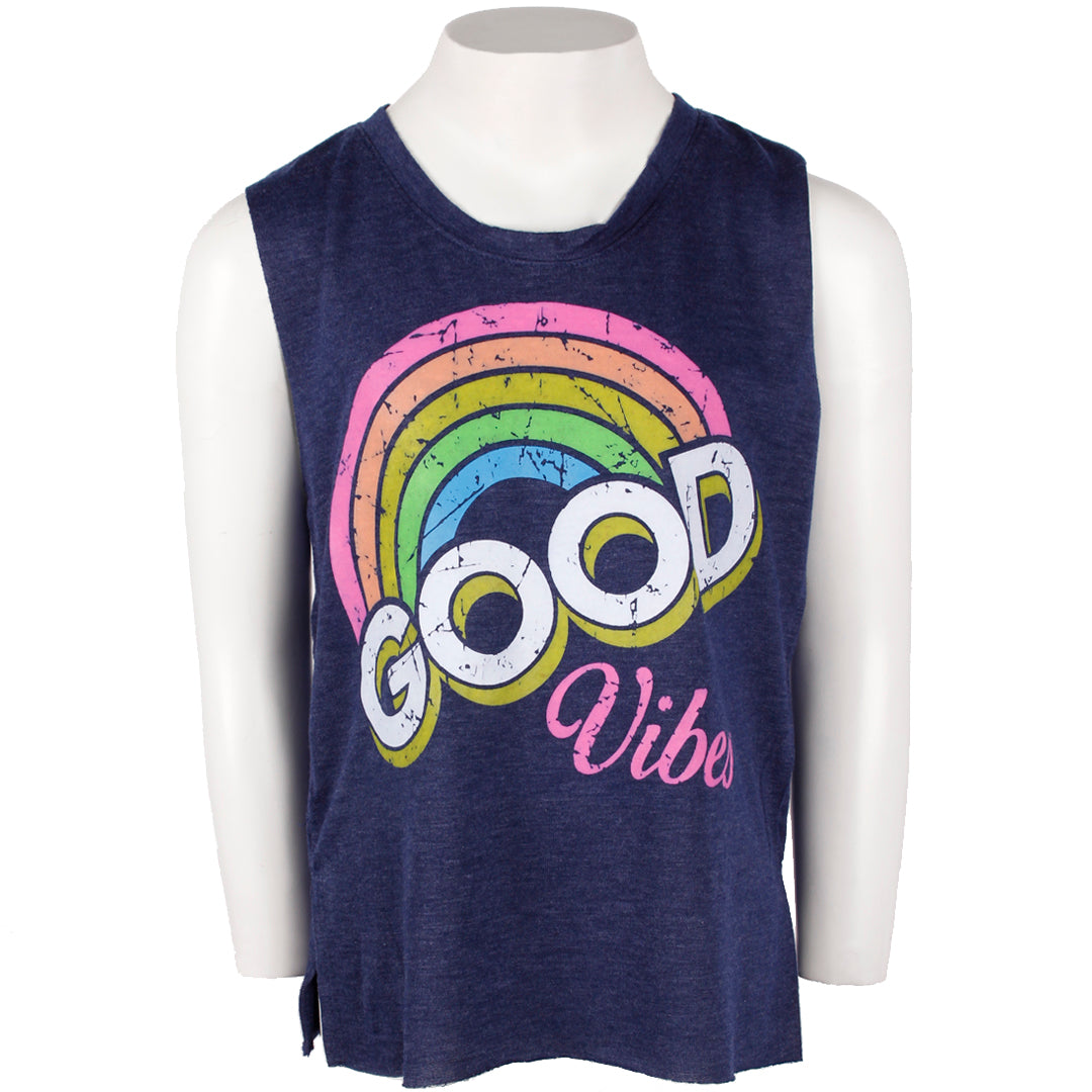 Muscle Tank with Good Vibes - Denny's