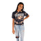 Short Sleeve Bleached Crop Tee with Block Logo - Denny's