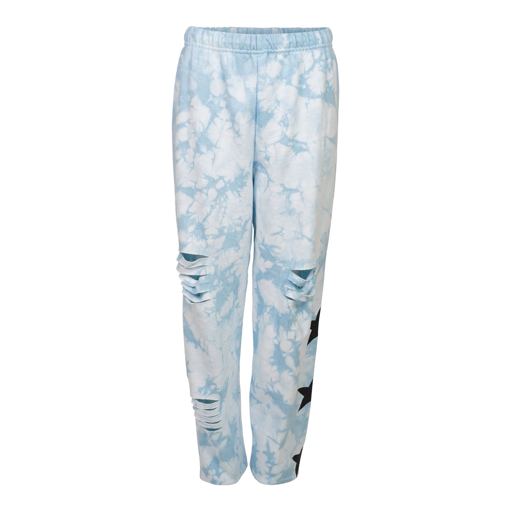 Blue Tie Dye Star Cut Sweatpant - Denny's