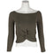 Long Sleeve Twisted Front Ribbed Crew - Denny's