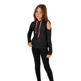 Long Sleeve Hoody with Neon Pink Drawstring - Denny's