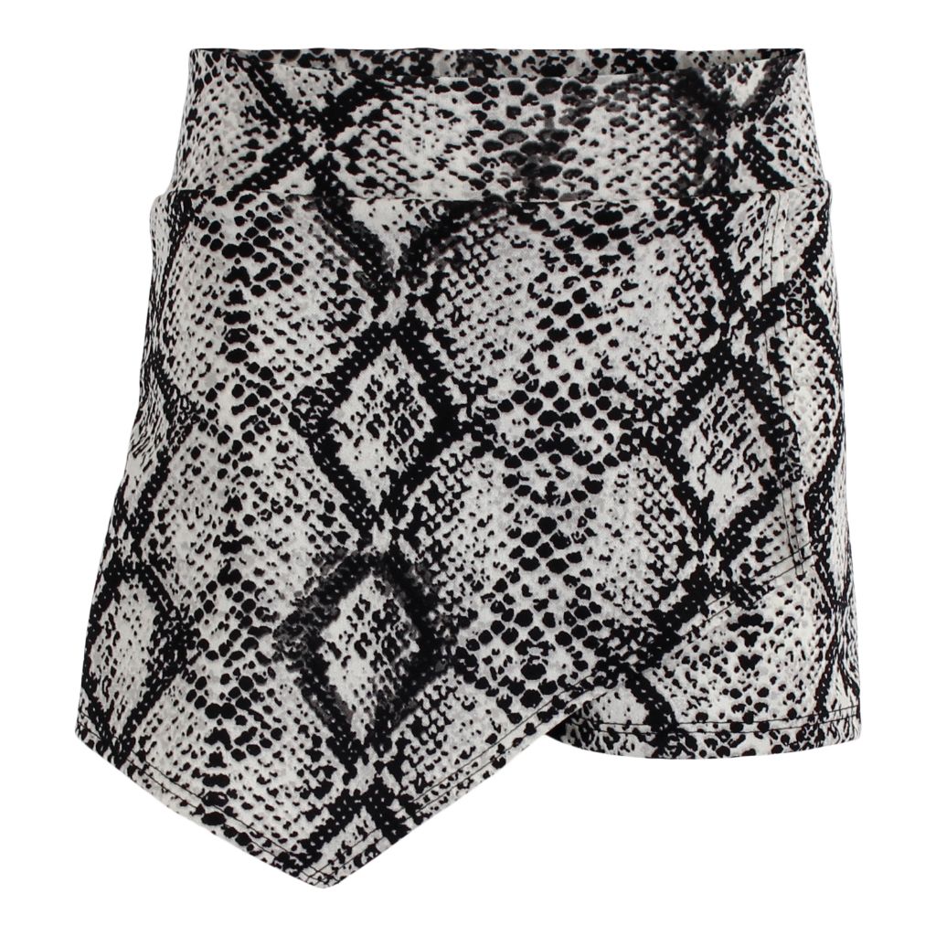 Black/White Snake Skin Skort - Denny's