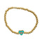 Evil Eye Heart Metal Ball Stretch Bracelet - Denny's