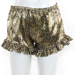 Foil Leopard Ruffle Short - Denny's