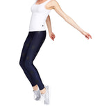 High Rise Navy Legging with Black Foil Stars - Denny's