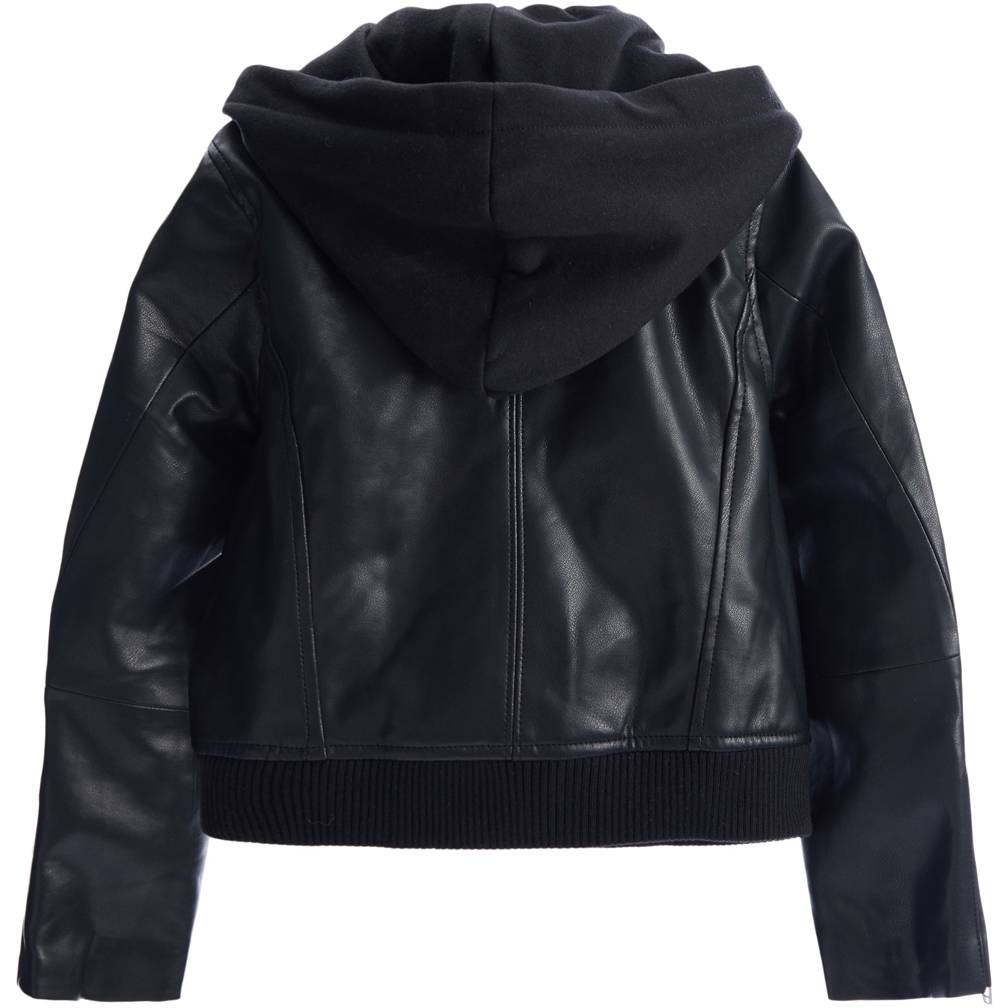 Worth It Leather Hooded Jacket - Denny's