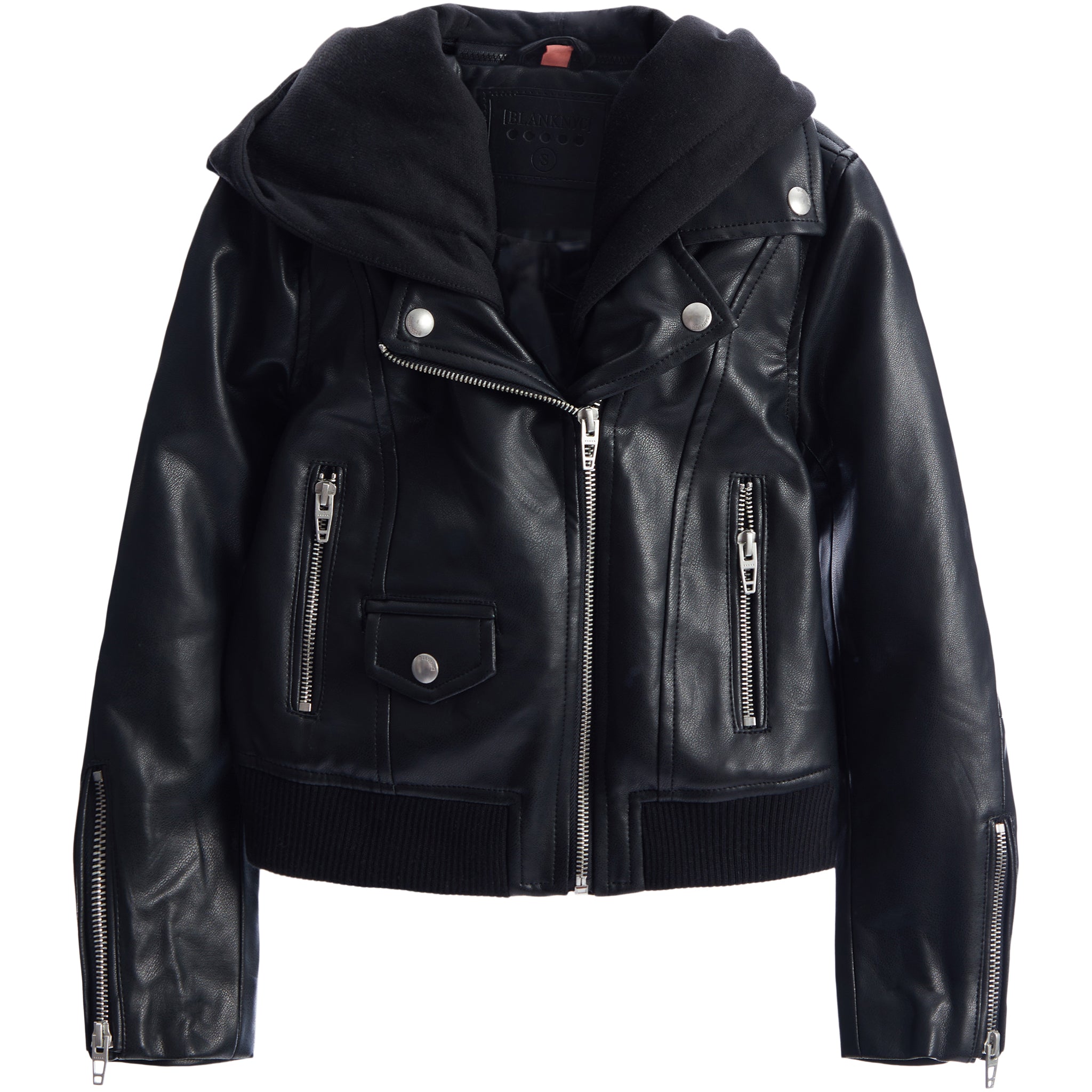 Worth It Leather Hooded Jacket - Denny's