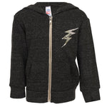Silver Lightning Bolts Zip Hoodie - Denny's