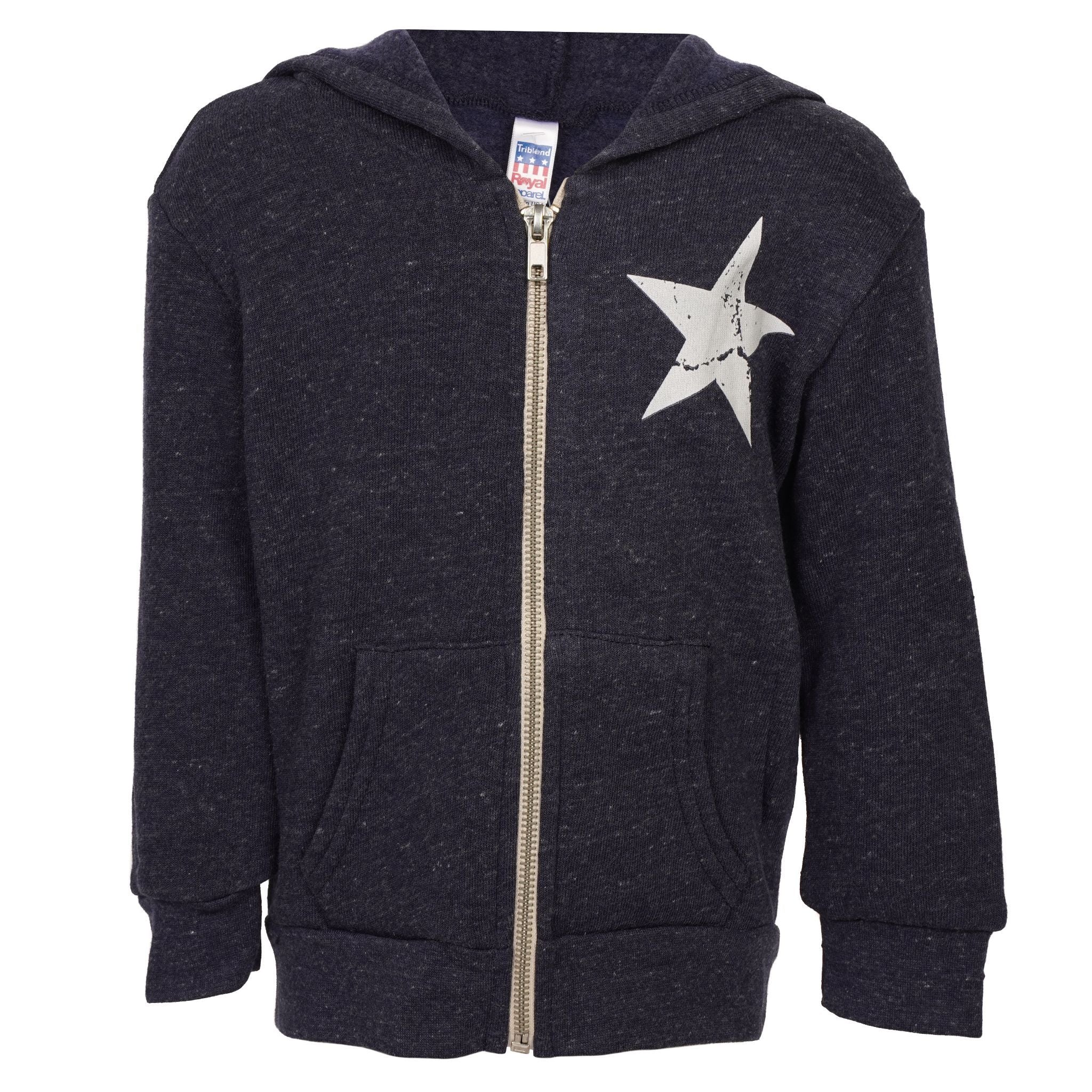 White Stars Triblend Zip Hoodie - Denny's