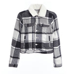 Plaid Sherpa Trim Jacket - Denny's