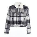 Plaid Sherpa Trim Jacket - Denny's