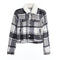 Plaid Sherpa Trim Jacket - Denny's