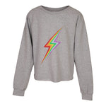 Rainbow Bolt Crop Sweatshirt - Denny's