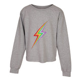 Rainbow Bolt Crop Sweatshirt - Denny's