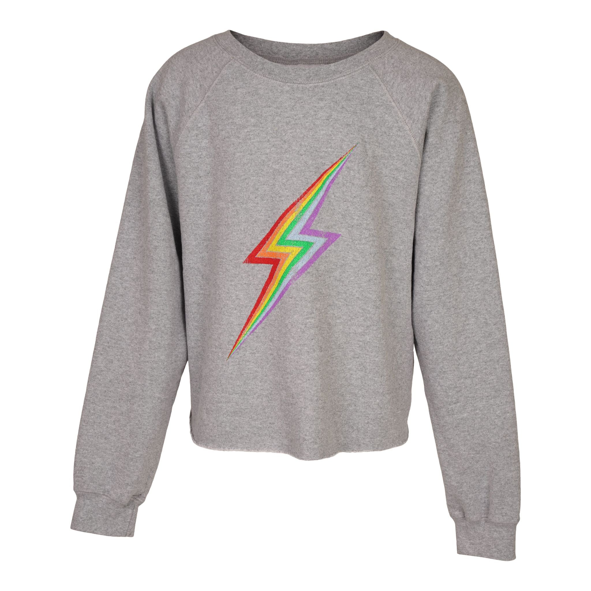 Rainbow Bolt Crop Sweatshirt - Denny's