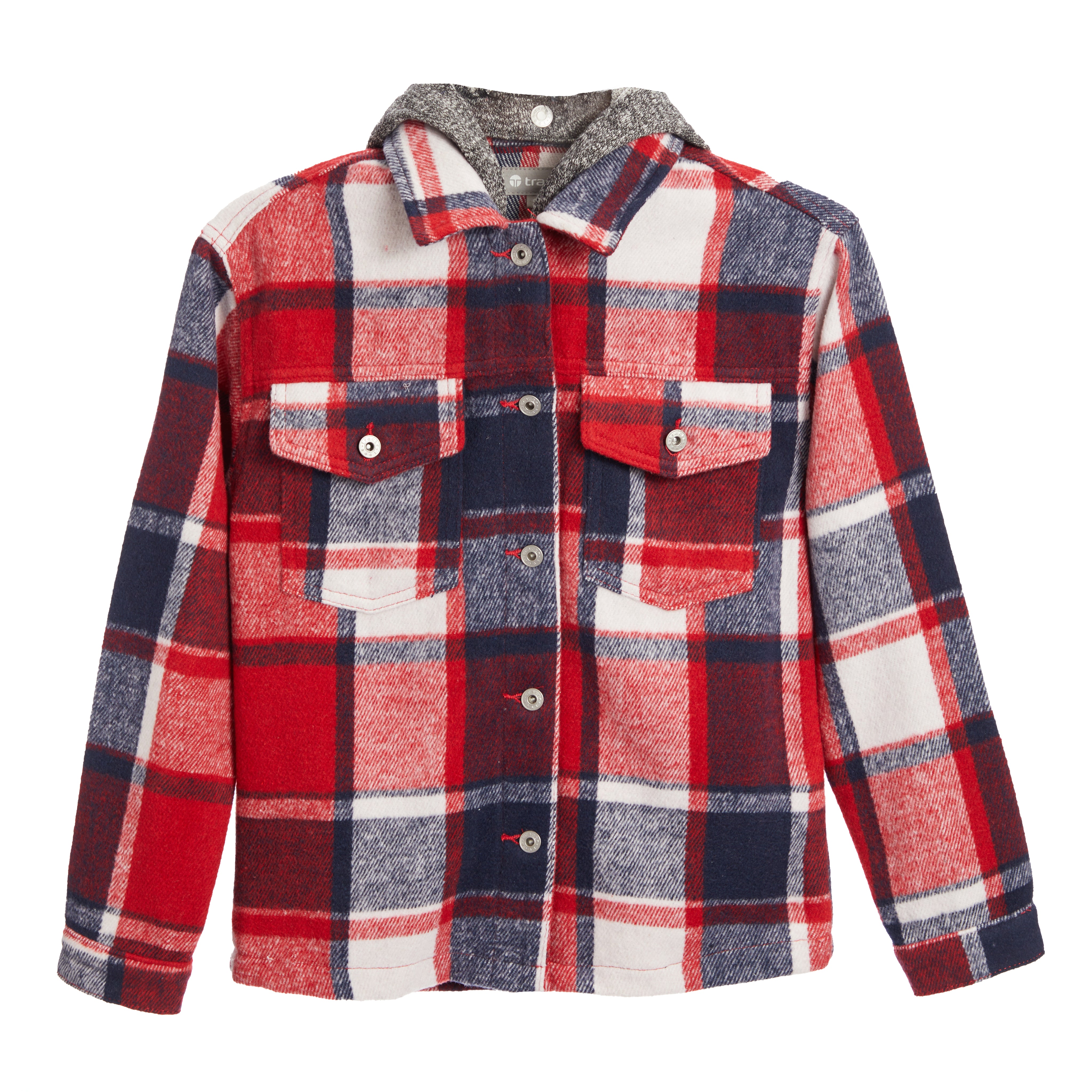 Flannel Hooded Shacket - Denny's