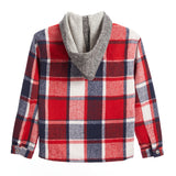 Flannel Hooded Shacket - Denny's
