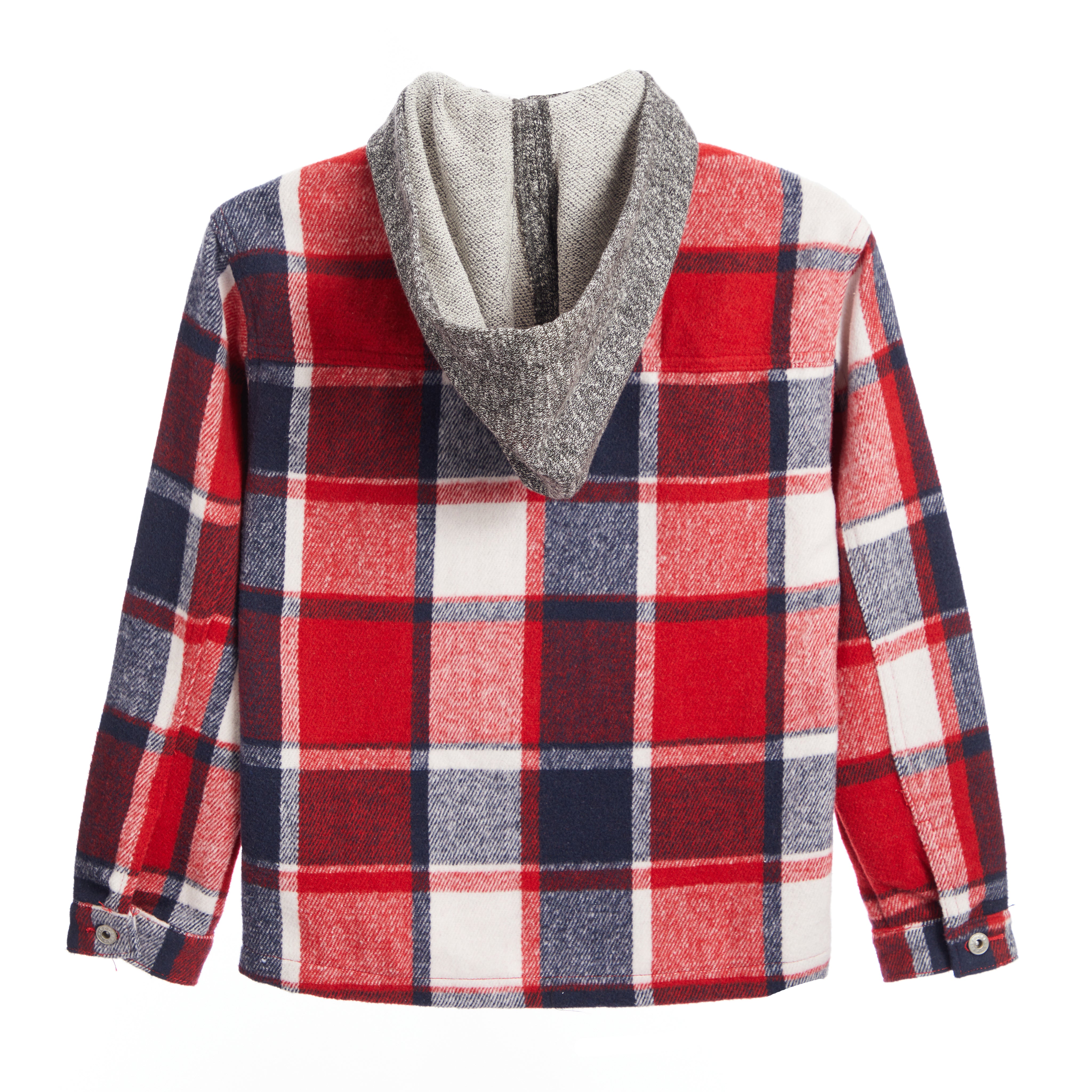 Flannel Hooded Shacket - Denny's