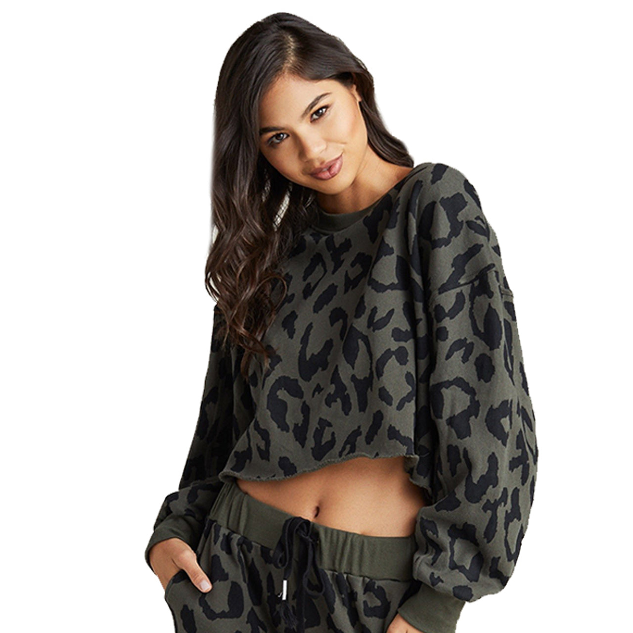 Sonoma Cheetah Crop Sweatshirt - Denny's