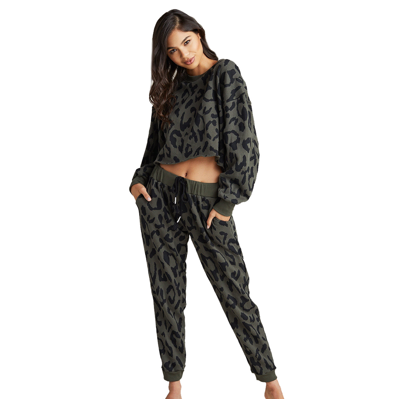 Sonoma Cheetah Crop Sweatshirt - Denny's