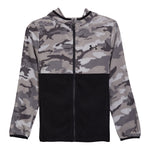 Camo Color Block Micro Fleece Hooded Jacket - Denny's