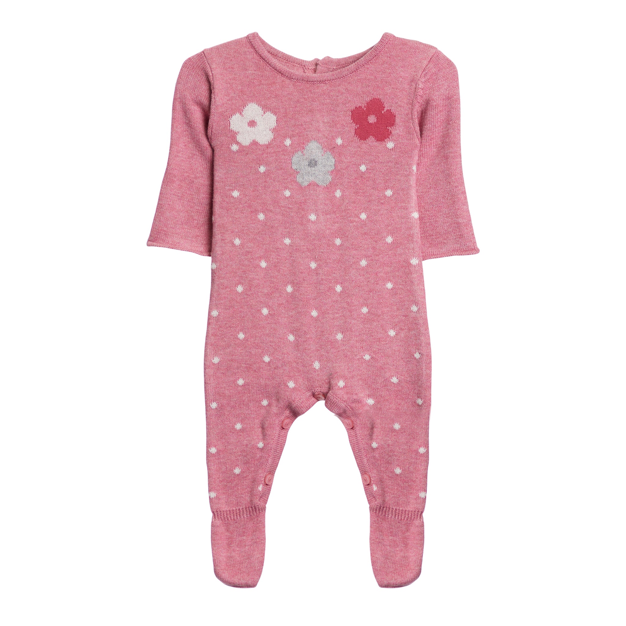 Flower Knit Footie - Denny's