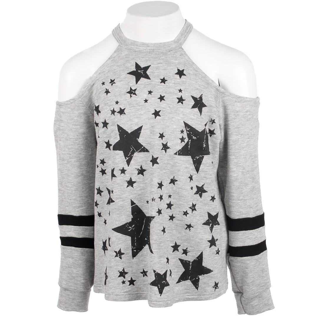 Long Sleeve Cold Shoulder with Stars - Denny's