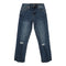 High Rise Crop Knee Slit Flare Jean - Denny's