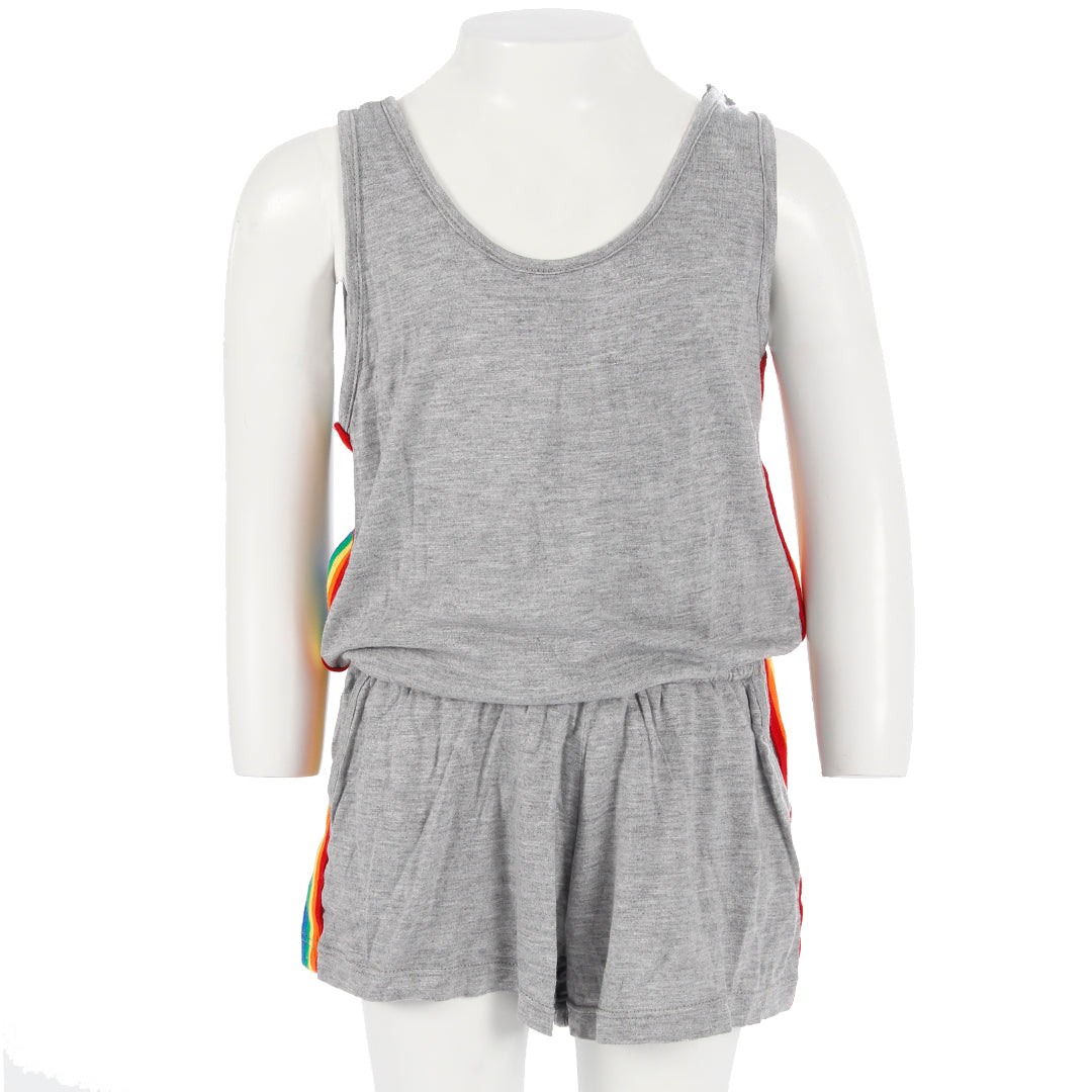 Romper with Rainbow Taping Pockets - Denny's