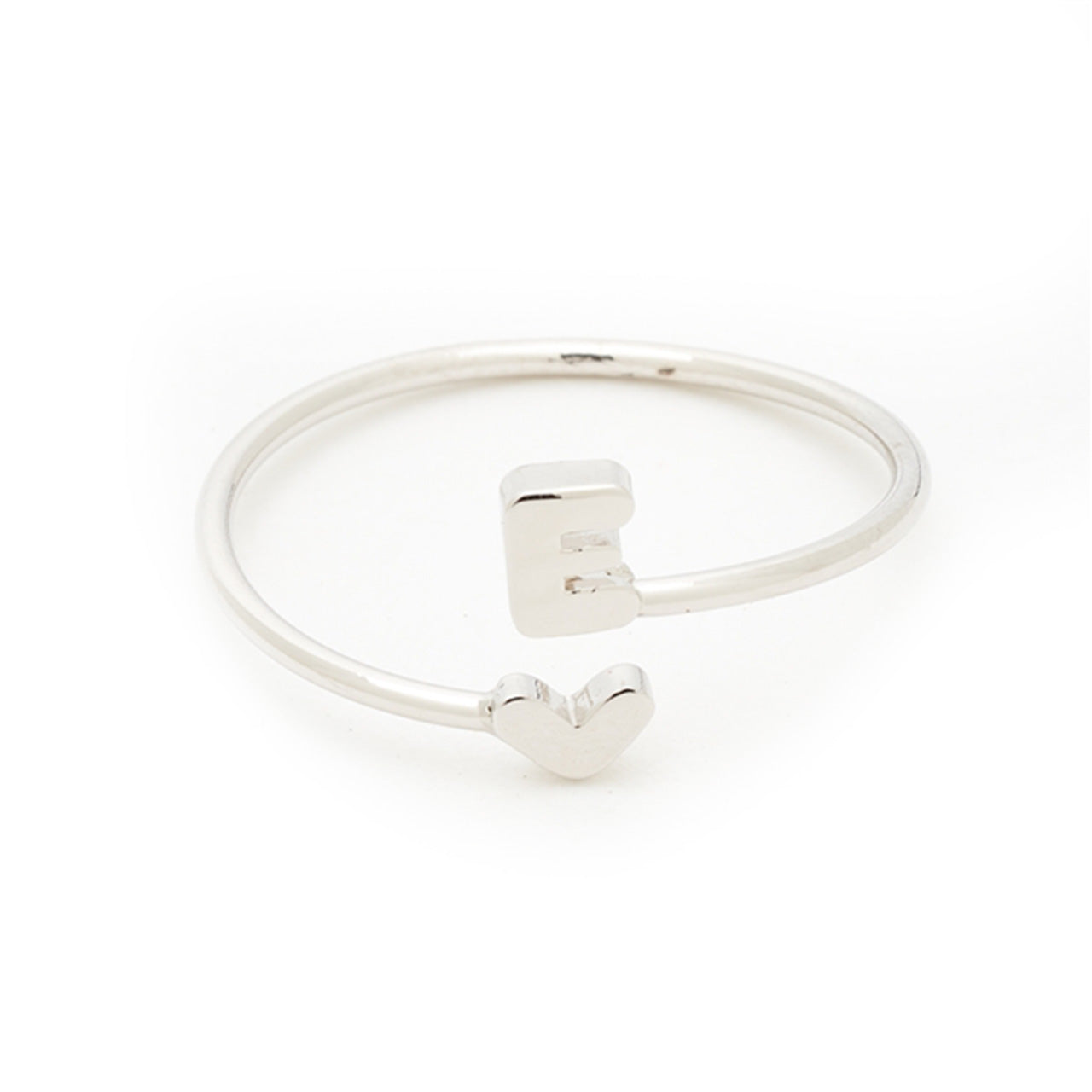 E Heart Initial Ring - Denny's