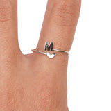 M Heart Initial Ring - Denny's