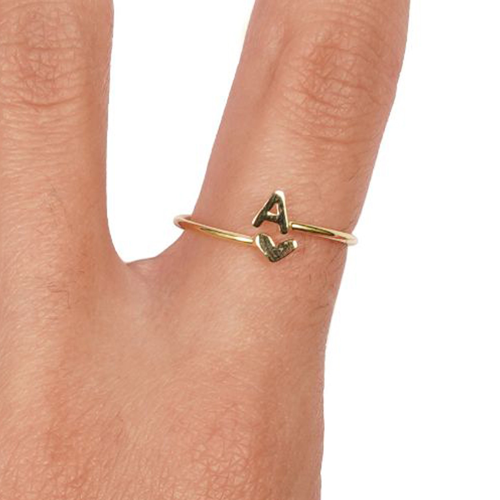A Heart Initial Ring - Denny's
